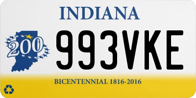 IN license plate 993VKE