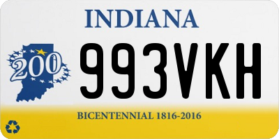 IN license plate 993VKH