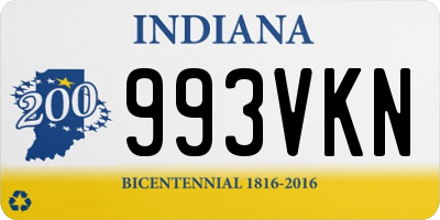 IN license plate 993VKN