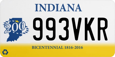 IN license plate 993VKR