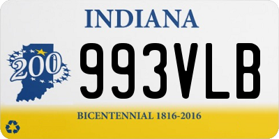 IN license plate 993VLB