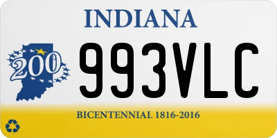 IN license plate 993VLC