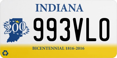 IN license plate 993VLO