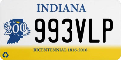 IN license plate 993VLP