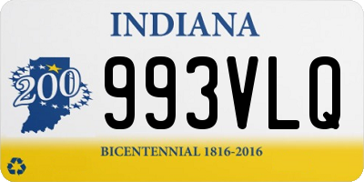 IN license plate 993VLQ