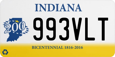IN license plate 993VLT