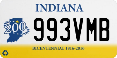 IN license plate 993VMB