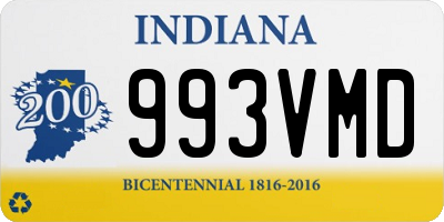 IN license plate 993VMD