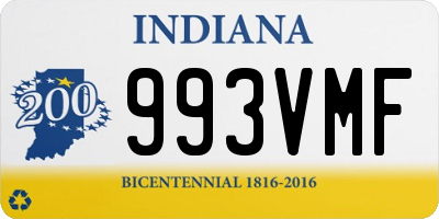 IN license plate 993VMF