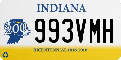 IN license plate 993VMH