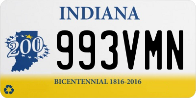 IN license plate 993VMN