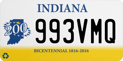 IN license plate 993VMQ