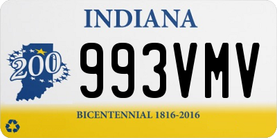 IN license plate 993VMV