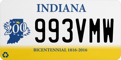 IN license plate 993VMW