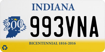 IN license plate 993VNA