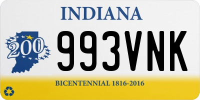 IN license plate 993VNK