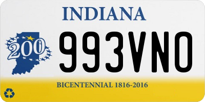 IN license plate 993VNO