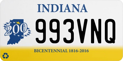 IN license plate 993VNQ