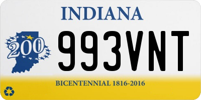 IN license plate 993VNT