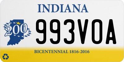 IN license plate 993VOA