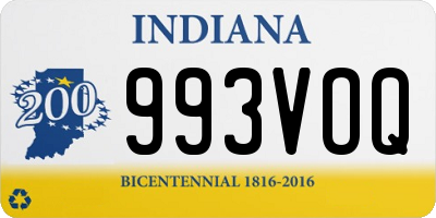 IN license plate 993VOQ