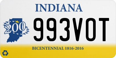 IN license plate 993VOT