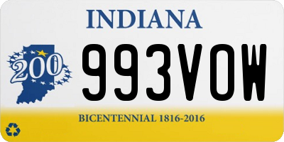 IN license plate 993VOW