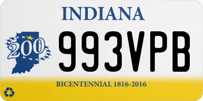 IN license plate 993VPB