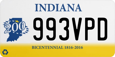 IN license plate 993VPD