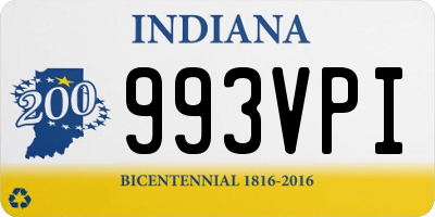 IN license plate 993VPI