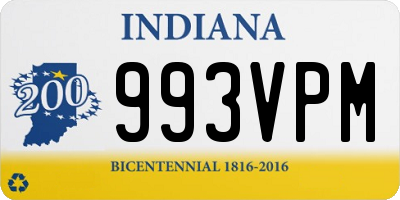 IN license plate 993VPM