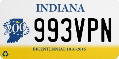 IN license plate 993VPN