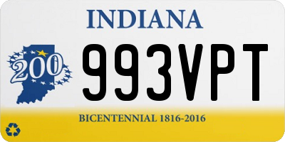 IN license plate 993VPT