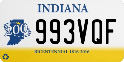 IN license plate 993VQF