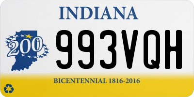 IN license plate 993VQH