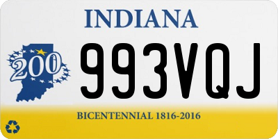 IN license plate 993VQJ