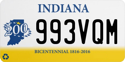 IN license plate 993VQM