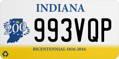 IN license plate 993VQP