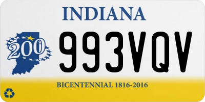 IN license plate 993VQV