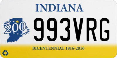 IN license plate 993VRG