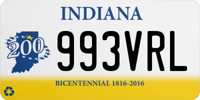 IN license plate 993VRL