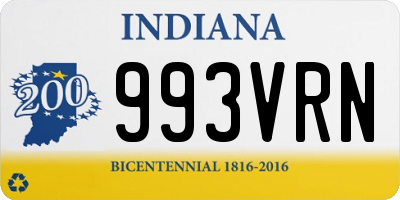 IN license plate 993VRN