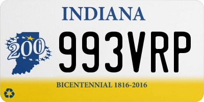 IN license plate 993VRP