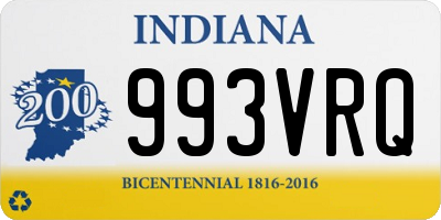 IN license plate 993VRQ