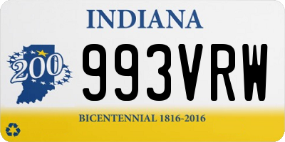 IN license plate 993VRW