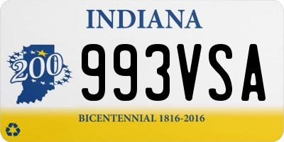 IN license plate 993VSA