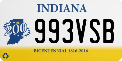 IN license plate 993VSB