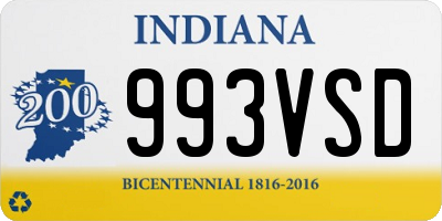 IN license plate 993VSD