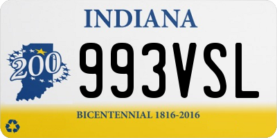 IN license plate 993VSL