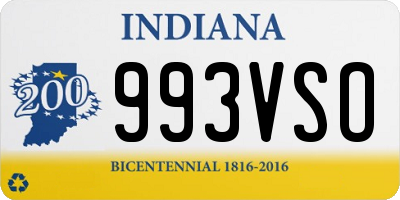 IN license plate 993VSO